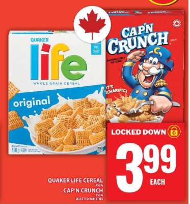 Quaker Life Cereal / Cap'n Crunch
