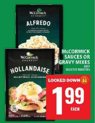 McCormick Sauces or Gravy Mixes