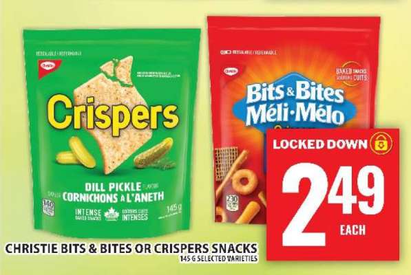 CHRISTIE BITS & BITES OR CRISPERS SNACKS