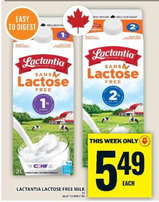 LACTANTIA LACTOSE FREE MILK