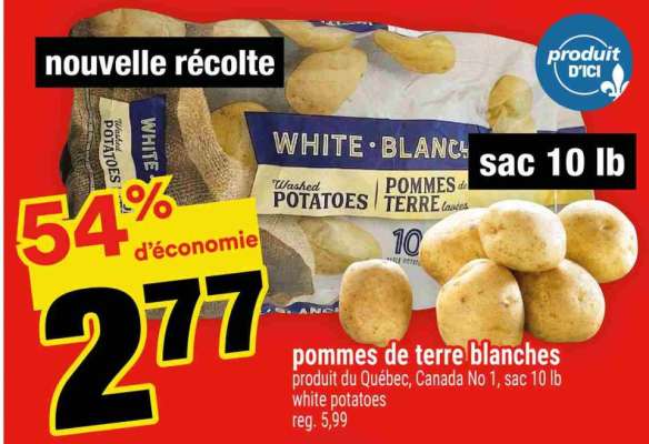 POMMES DE TERRE BLANCHES