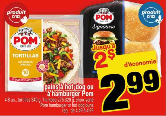 Pains à Hot-Dog ou à Hamburger POM