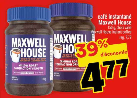 CAFÉ INSTANTANÉ MAXWELL HOUSE