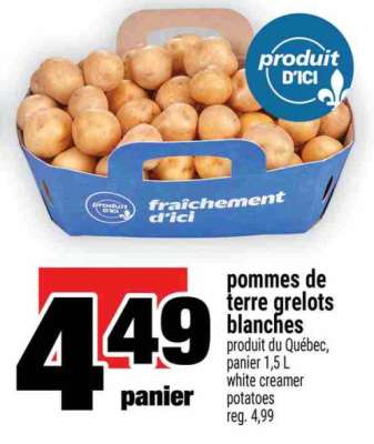 pommes de terre grelots blanches