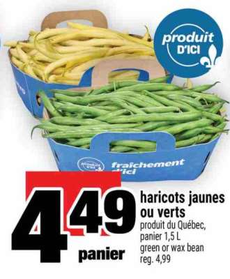 haricots jaunes ou verts
