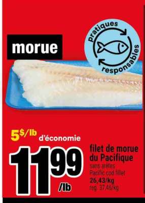 FILET DE MORUE DU PACIFIQUE