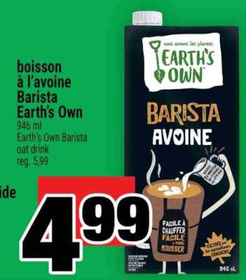 Earth's Own Barista oat drink