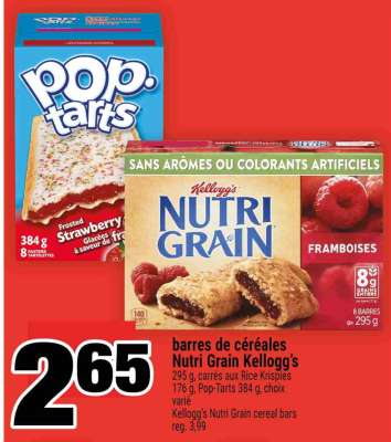 BARRES DE CÉRÉALES NUTRI-GRAIN KELLOGG'S