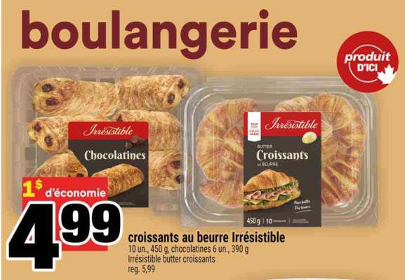 croissants au beurre Irrésistible