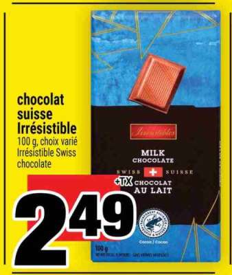 Chocolat Suisse Irrésistible