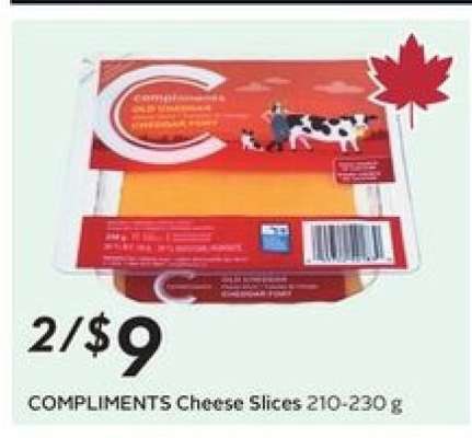 COMPLIMENTS Cheese Slices 210-230 g