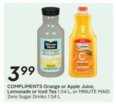 COMPLIMENTS or MINUTE MAID Drinks