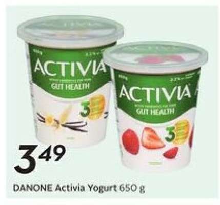 DANONE ACTIVIA YOGURT, 650 g