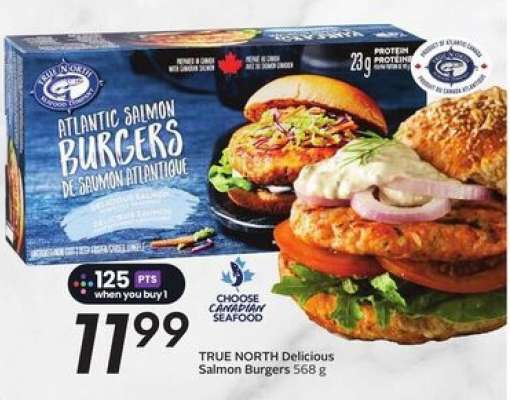 TRUE NORTH Delicious Salmon Burgers 568 g
