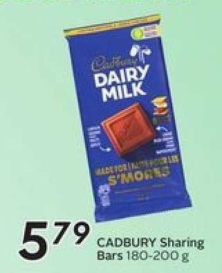 CADBURY Sharing Bars 180-200 g
