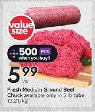 Fresh Medium Ground Beef Chuck
