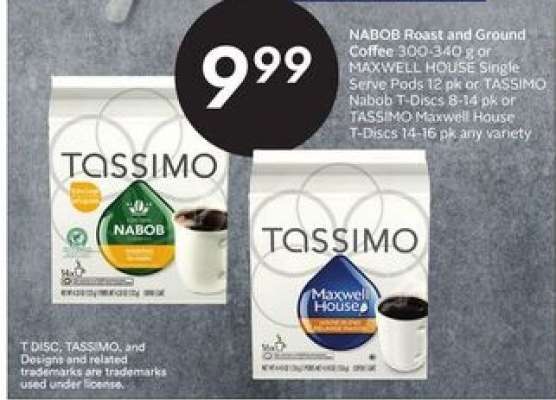 NABOB Roast and Ground Coffee or Maxwell House Single Serve Pods