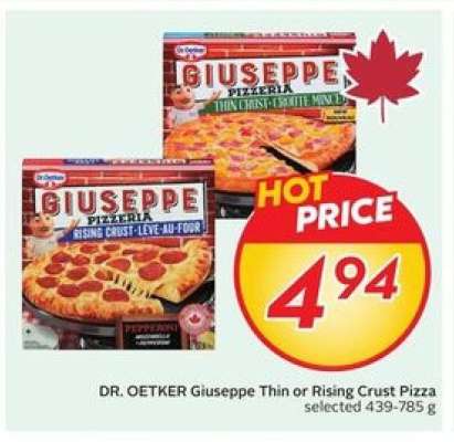 DR. OETKER Giuseppe Thin or Rising Crust Pizza
