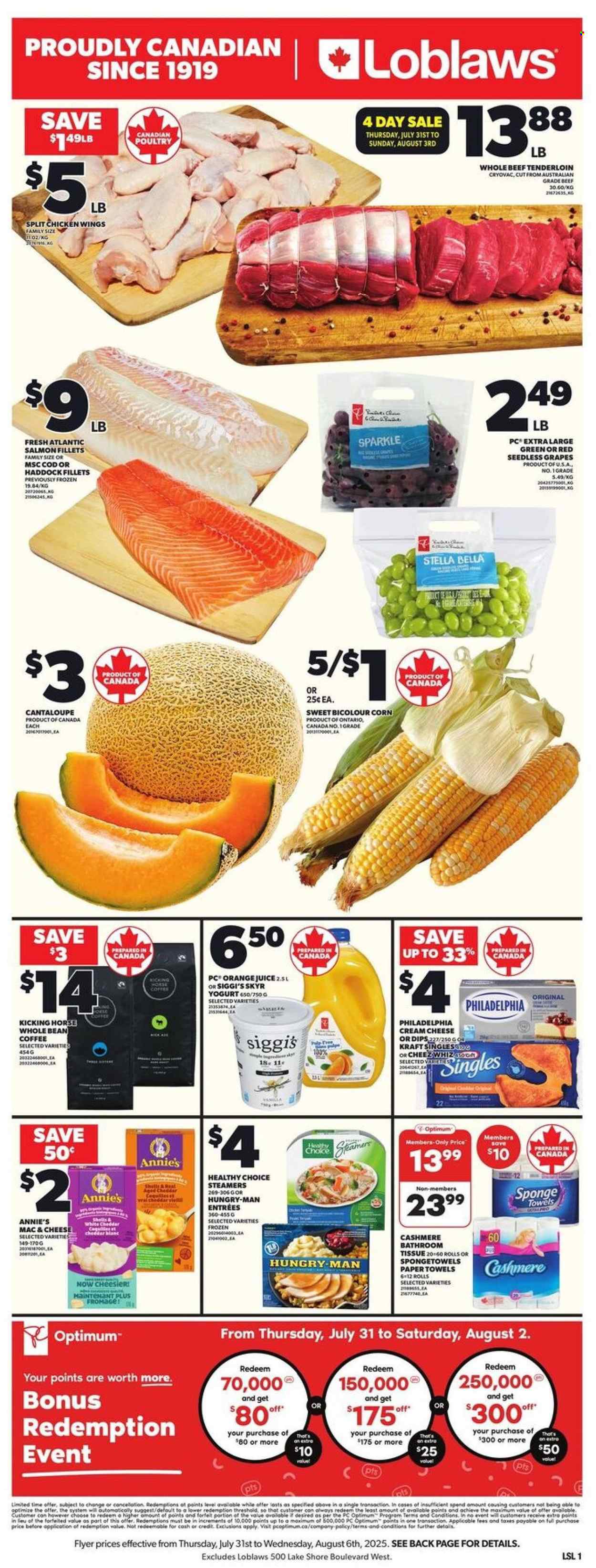 Loblaws flyer - July 31, 2025 - August 06, 2025. Page 1
