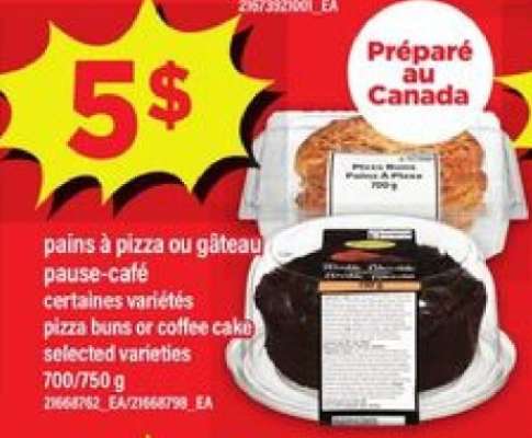 pains à pizza ou gâteau pause-café