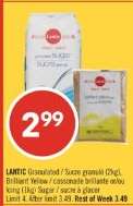 LANTIC Granulated / Sucre granulé (2kg), Brilliant Yellow / cassonade brillante ou Icing (1kg)