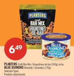 PLANTERS Craft Bar Mix / BLUE DIAMOND Almonds