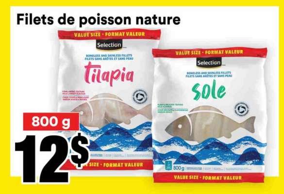 Filets de poisson nature