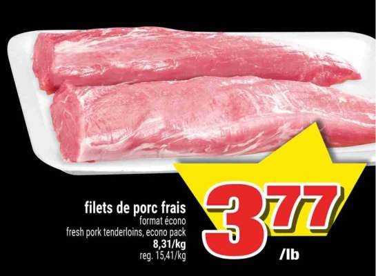 FILETS DE PORC FRAIS
