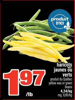 haricots jaunes ou verts