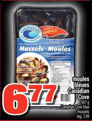 MOULES BLEUES CANADIAN COVE