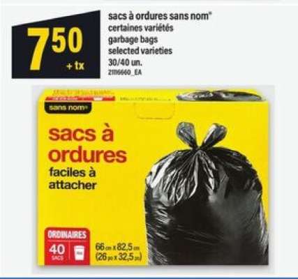 sacs à ordures sans nom
