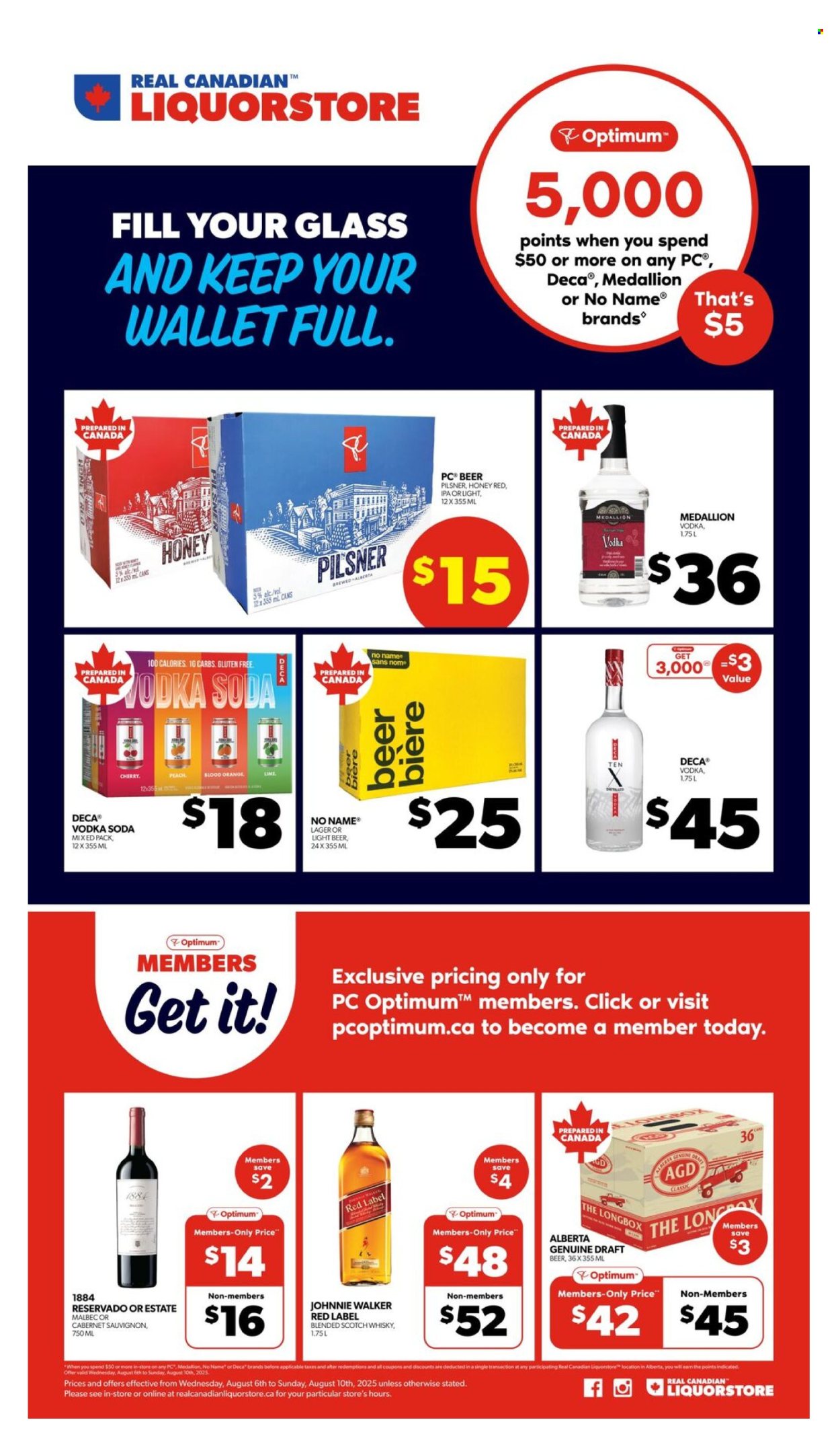 Real Canadian Liquorstore flyer - August 06, 2025 - August 10, 2025. Page 1