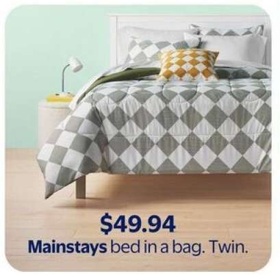 Mainstays bed in a bag. Twin.