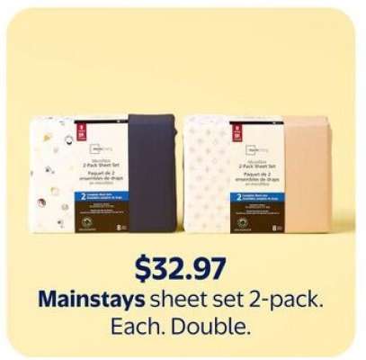 Mainstays sheet set 2-pack