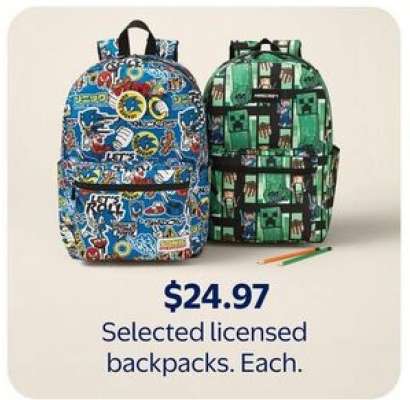 Selected Licensed Backpacks