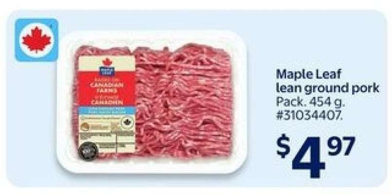 Maple Leaf Lean Ground Pork