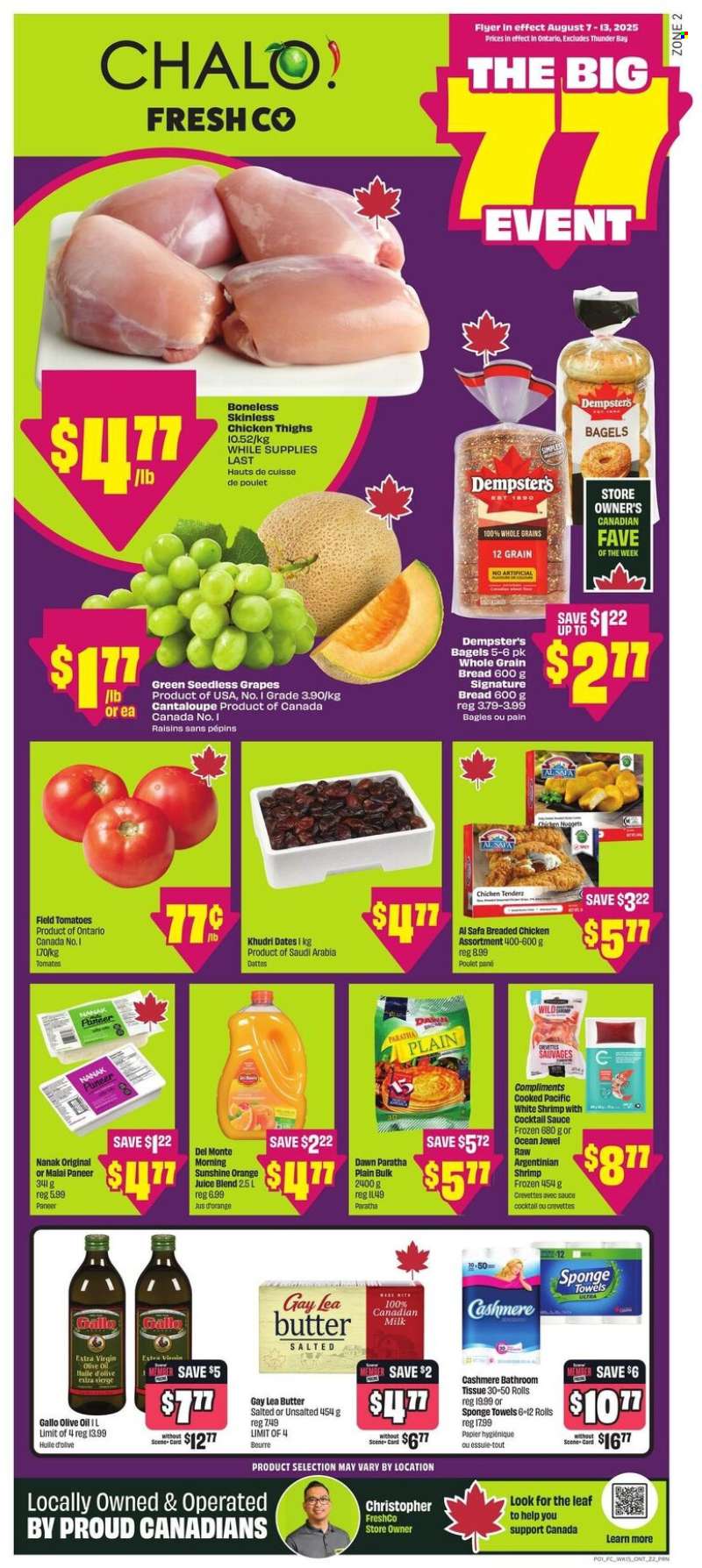 Chalo! FreshCo. Flyer - August 07, 2025 - August 13, 2025.