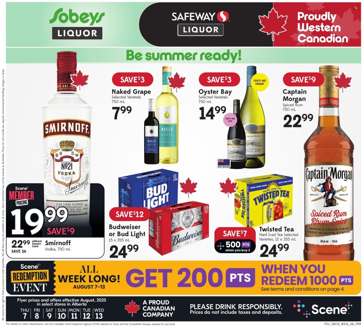 Sobeys Liquor flyer - August 07, 2025 - August 13, 2025. Page 1