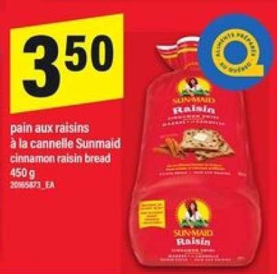 pain aux raisins à la cannelle Sunmaid