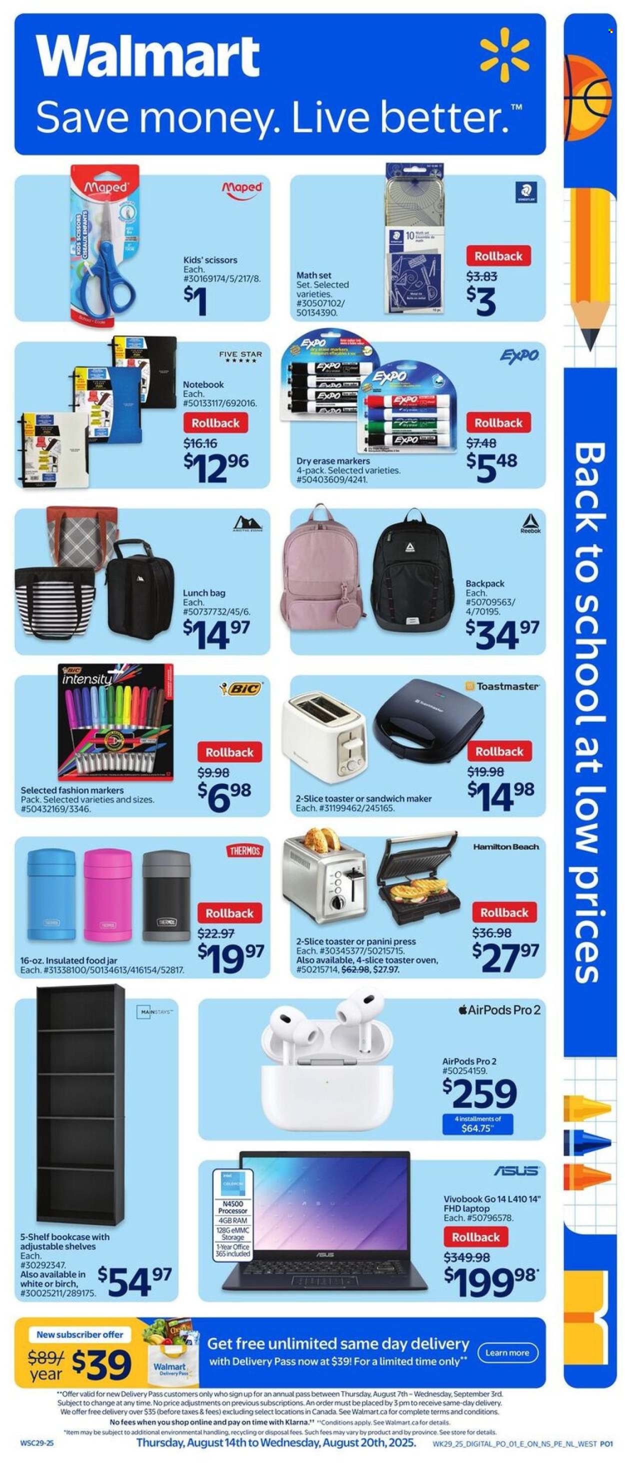 Walmart flyer - August 14, 2025 - August 20, 2025. Page 1