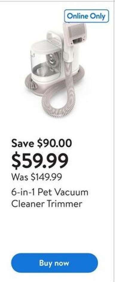6-in-1 Pet Vacuum Cleaner Trimmer