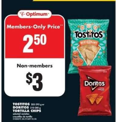 Tostitos or Doritos Tortilla Chips
