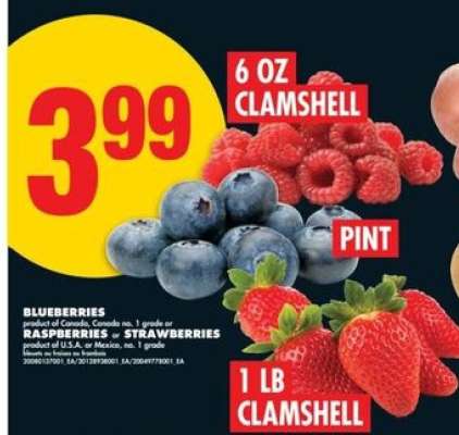 Blueberries, Raspberries, or Strawberries