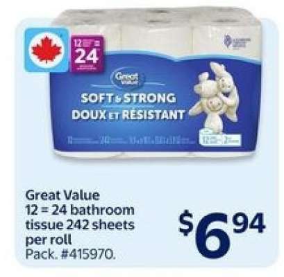 Great Value Bathroom Tissue
