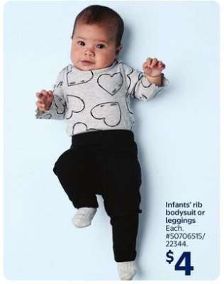 Infants' rib bodysuit or leggings