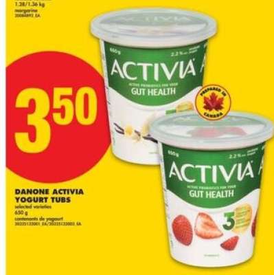 Danone Activia Yogurt Tubs