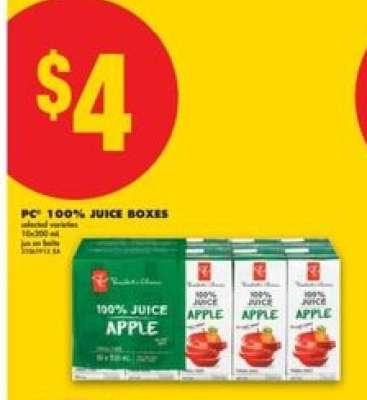 PC 100% Juice Boxes