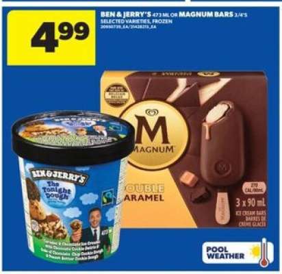 Ben & Jerry's 473 ml or Magnum Bars 3/4/5