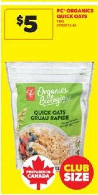 PC Organics Quick Oats