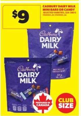 Cadbury Dairy Milk Mini Bars or Candy